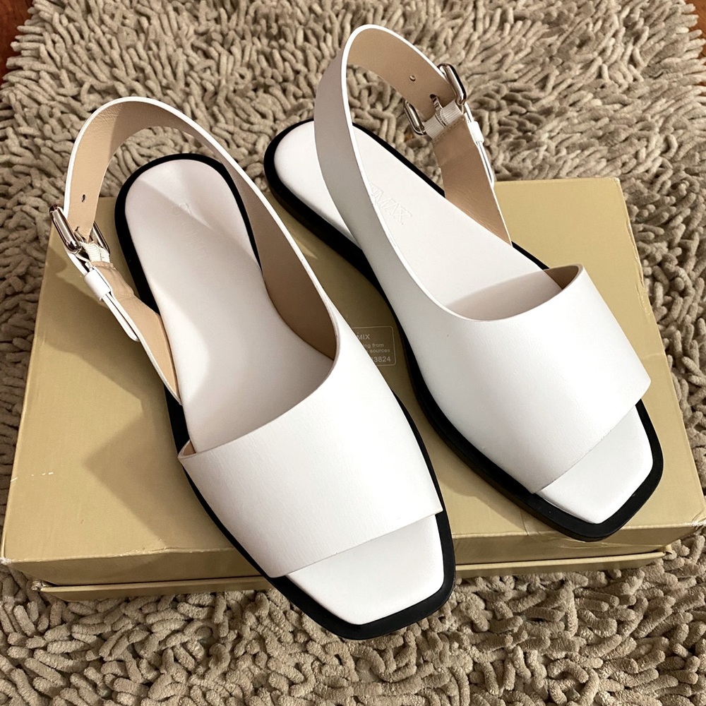 SPORTMAX by MAX MARA Leather FUTURISTIC SANDALS